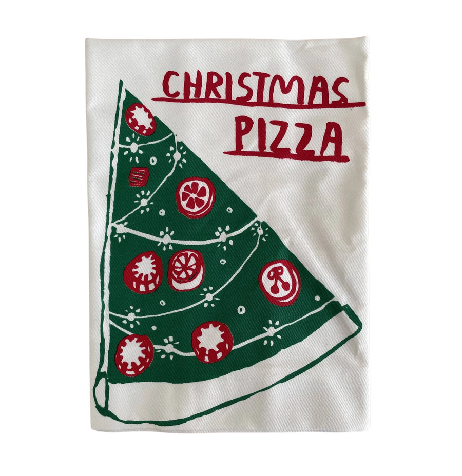 Christmas Pizza Tea Towel